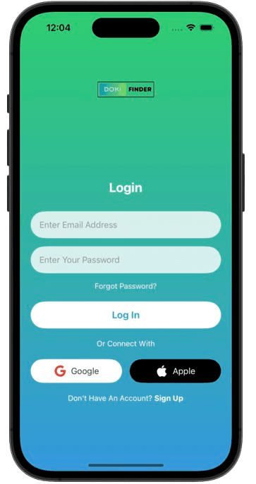 DokiFinder Mobile App - Search Feature